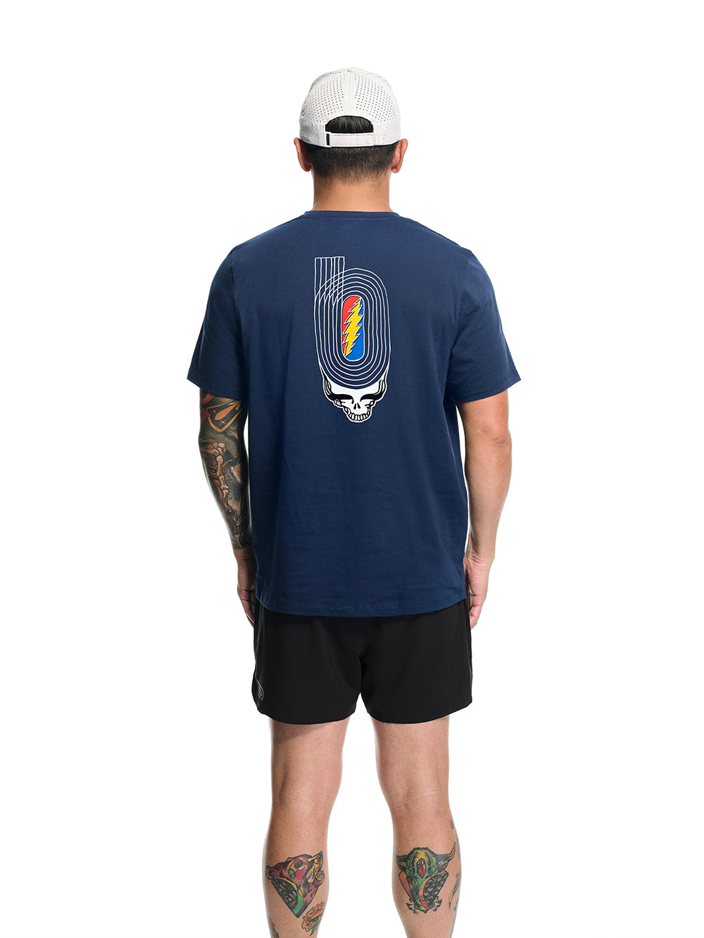Men's 365 Eco Tee Navy Track Logo