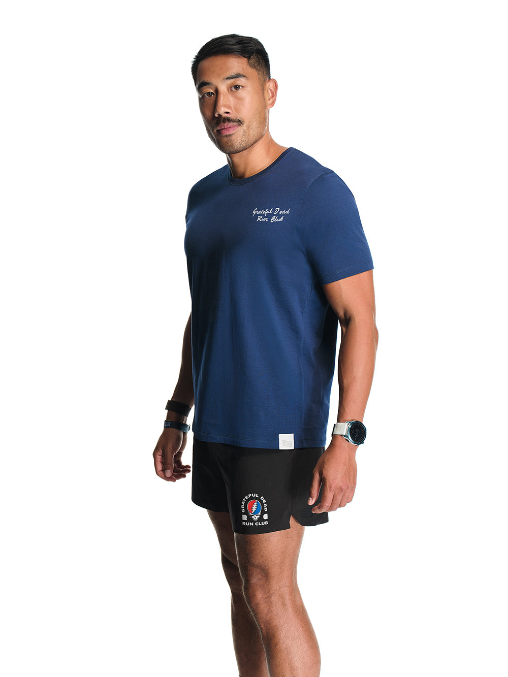 Men's 365 Eco Tee Navy Track Logo