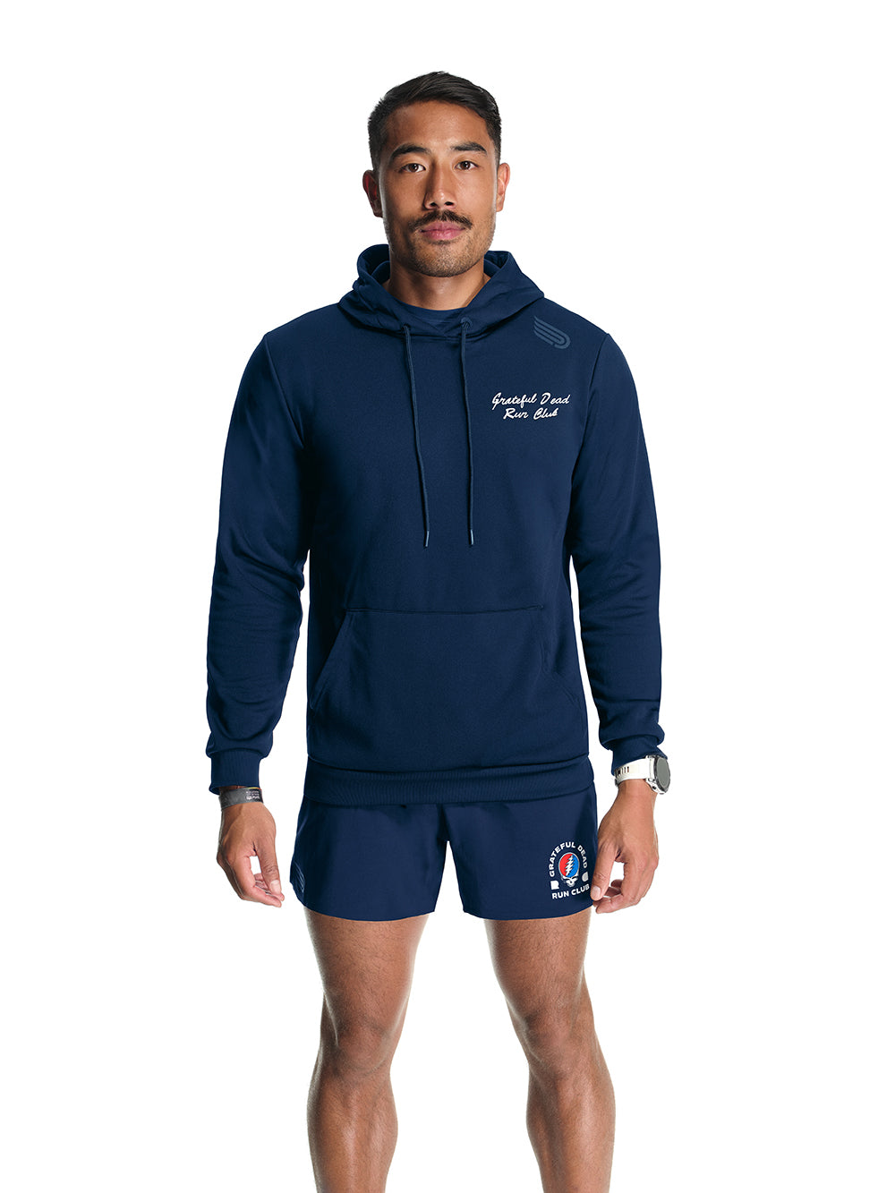 Men's Renew Hoodie Navy Track Logo