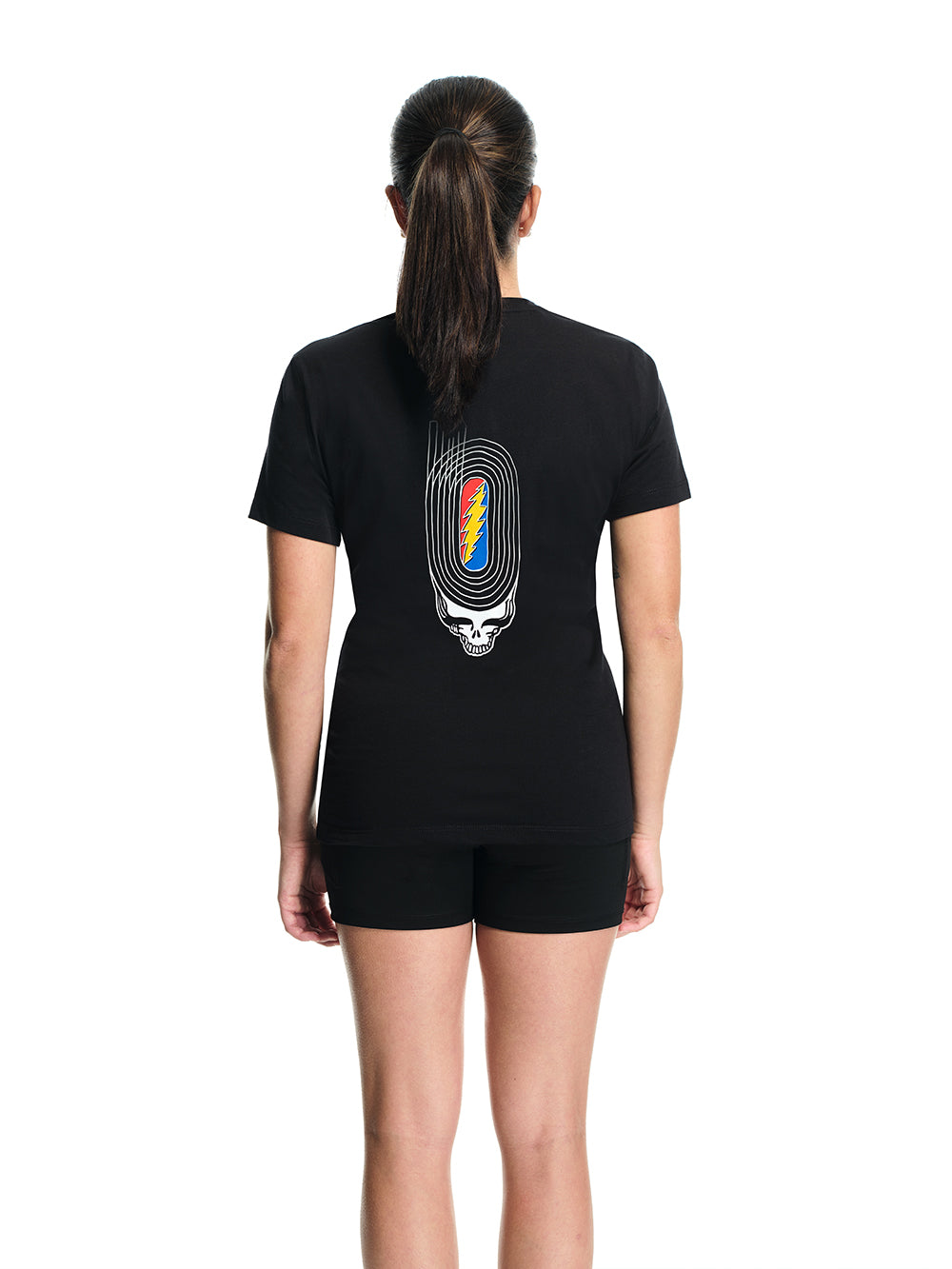 Women's 365 Eco Tee Black Track Logo