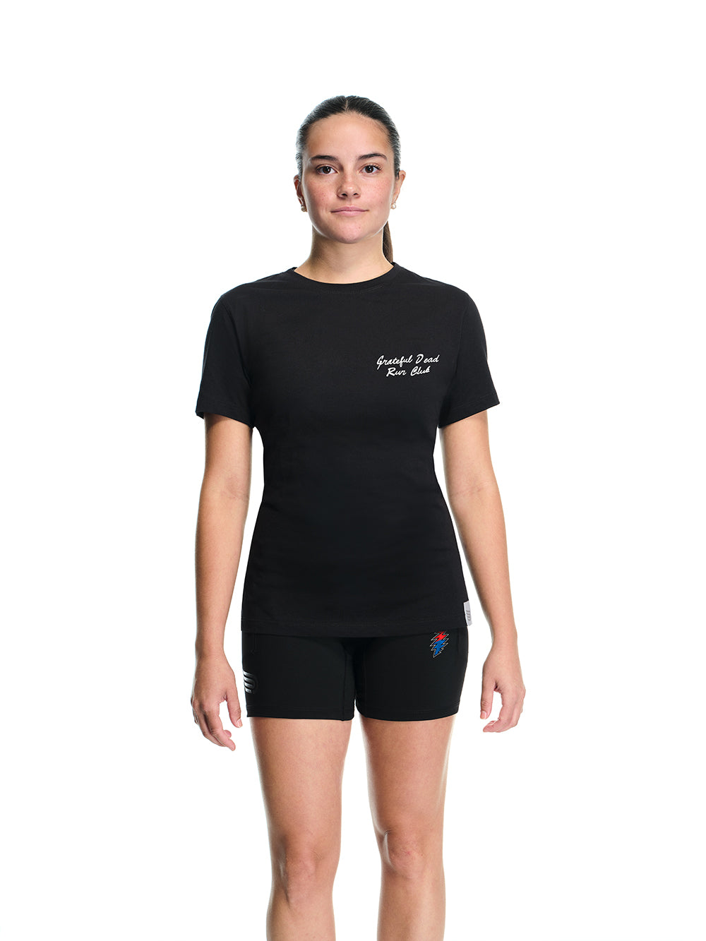 Women's 365 Eco Tee Black Track Logo