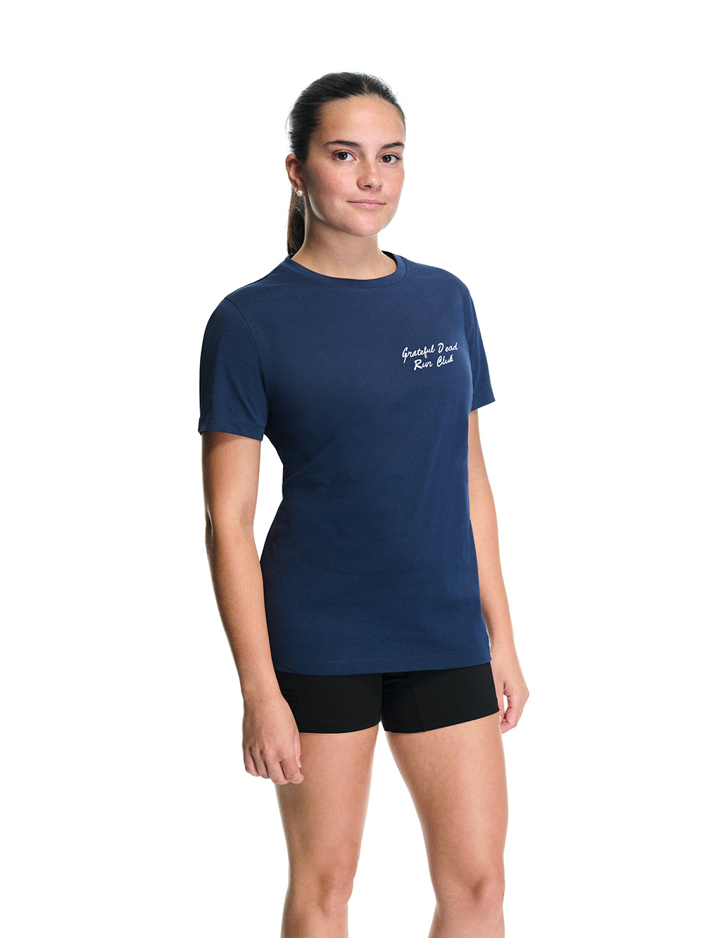 Women's 365 Eco Tee Navy Track Logo