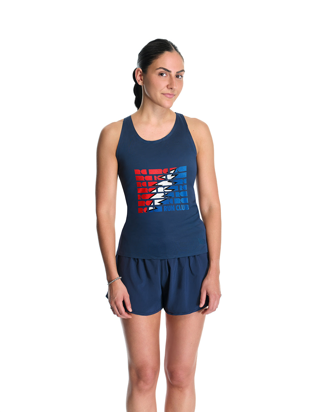 Women's Prevail Singlet Navy Bolt Logo