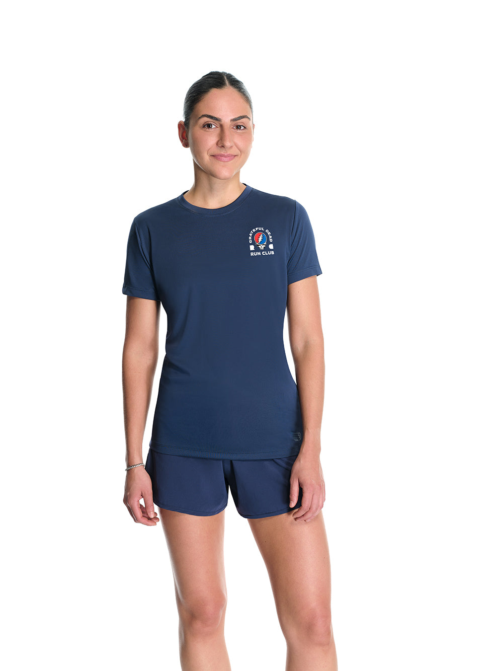 Women's Prevail SS Tee Navy Core Logo