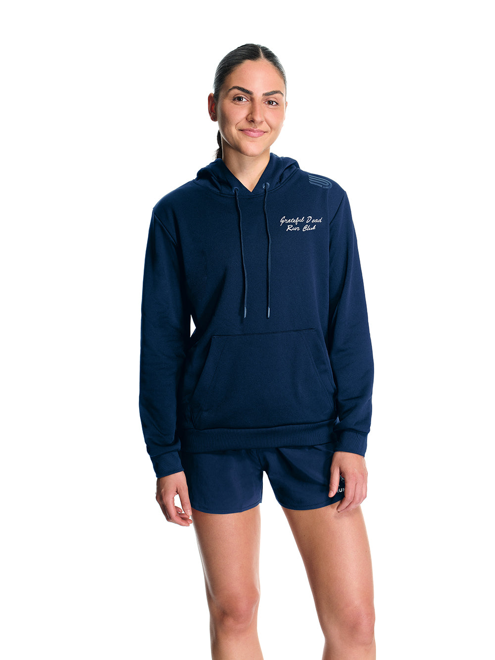 Women's Renew Hoodie Navy Track Logo
