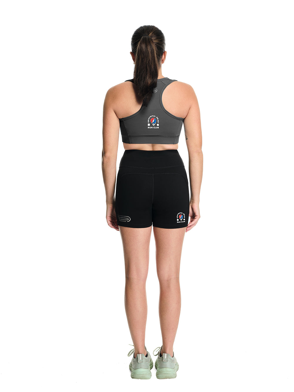 Women's Sustain Long Line Crop Bra Black